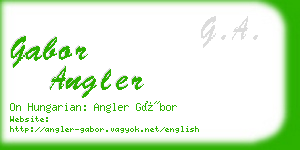 gabor angler business card